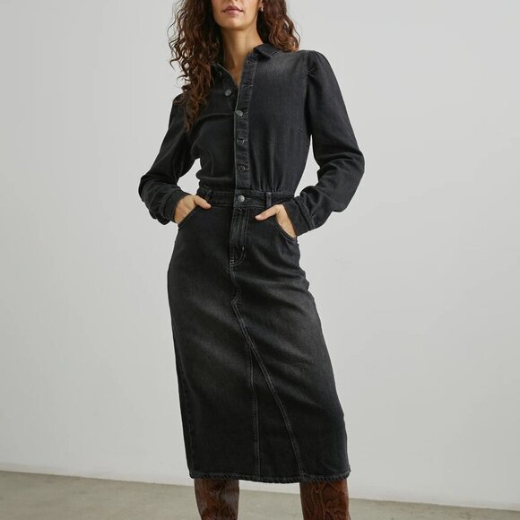 Rails Beverly Denim Midi Dress - Picture 1 of 8